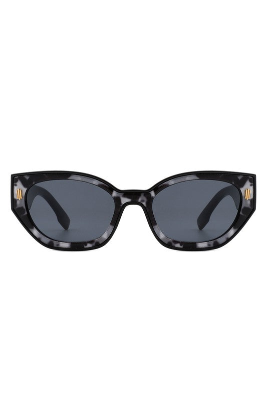 Geometric Retro Round Narrow Cat Eye Sunglasses