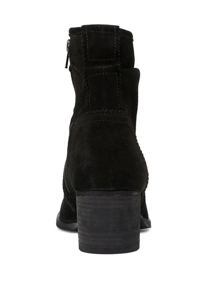 BOWIE Stacked Heel Leather Boots