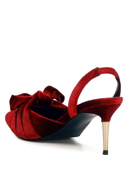 mayfair velvet high heeled mule sandals