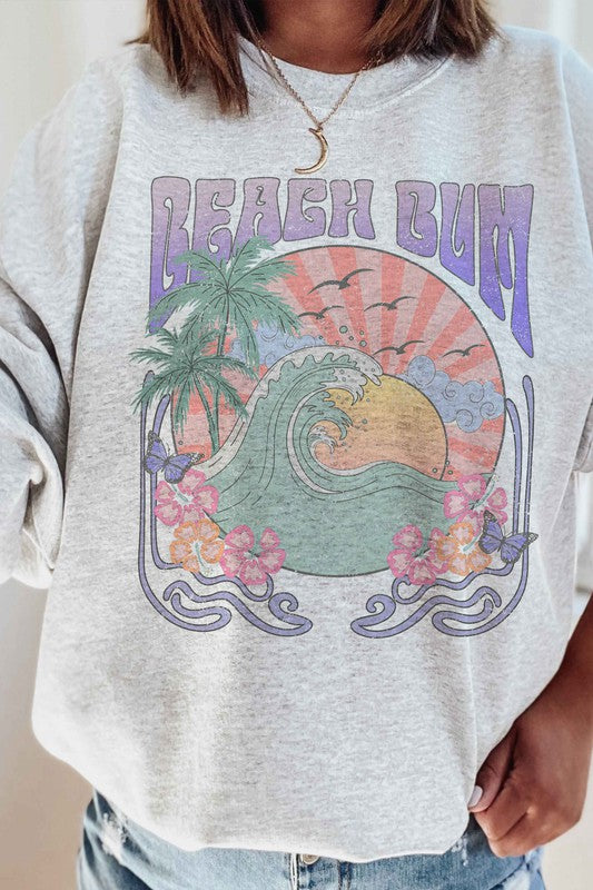 BEACH BUM GRAPHIC SWEATSHIRT