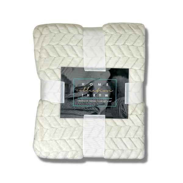 Very Soft Home Collection Embossed Throw Blanket