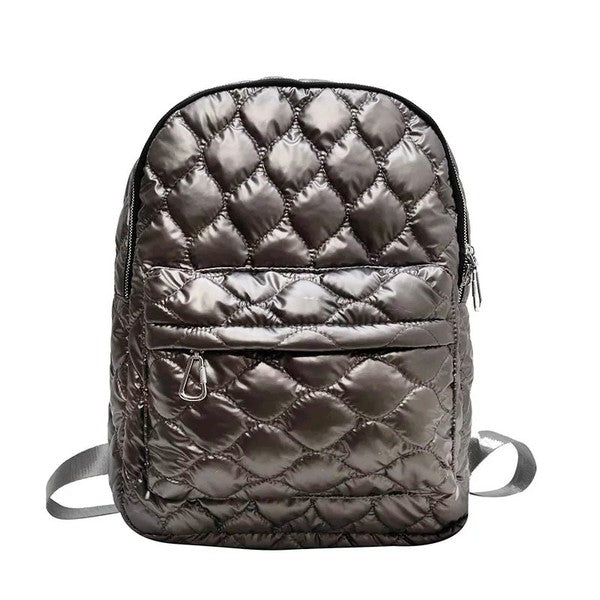 Puff Planet Quilted Metallic Puffer Backpack