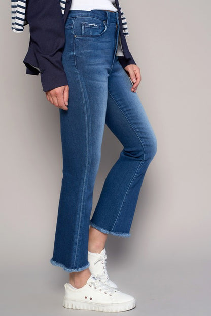 HIGH RISE CROP BOOT JEANS