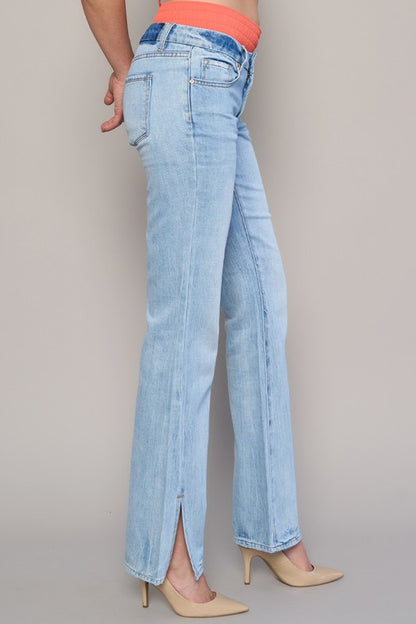 Low Rise Straight Jeans