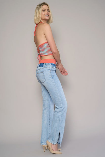 Low Rise Straight Jeans