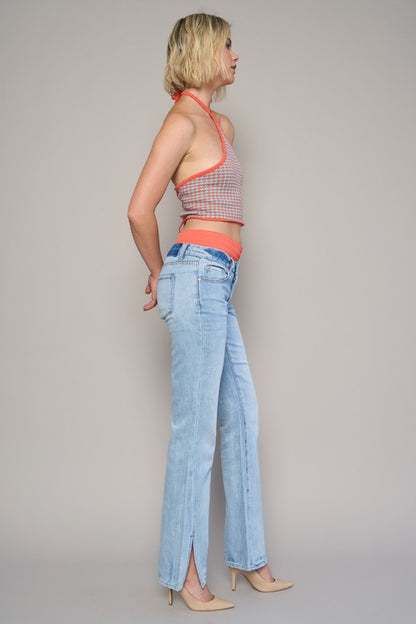 Low Rise Straight Jeans