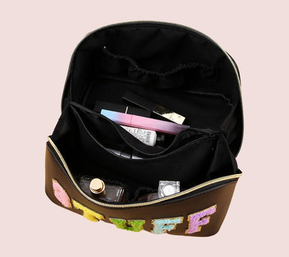 Stuff Travel Organizer Handle Makeup Cosmetic Pastel Tone Bag