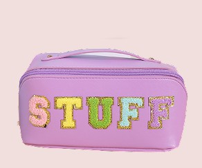 Stuff Travel Organizer Handle Makeup Cosmetic Pastel Tone Bag