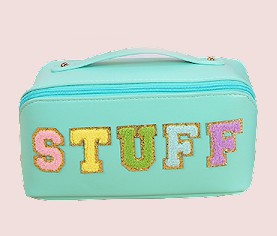 Stuff Travel Organizer Handle Makeup Cosmetic Pastel Tone Bag