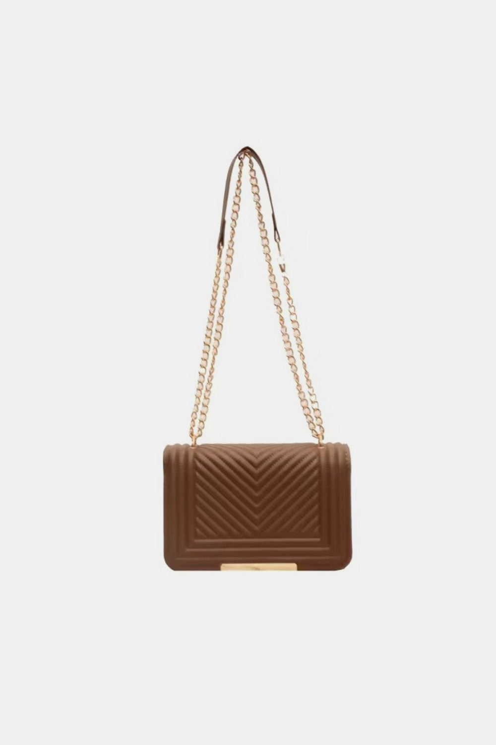 V Quilted Leather Chevron Crossbody Bag