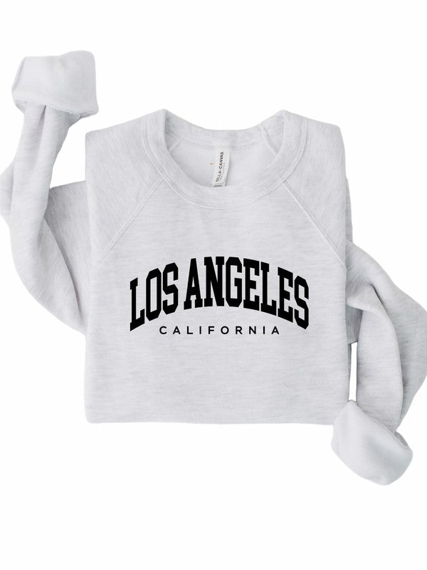 Sweet Fitted Los Angeles California Graphic Crewneck Sweatshirt