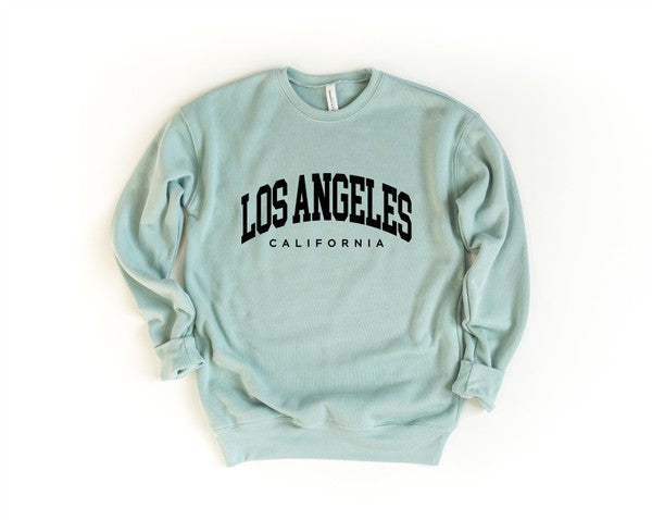 Sweet Fitted Los Angeles California Graphic Crewneck Sweatshirt