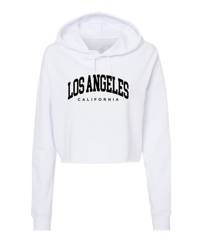 Short ice cream Colored Los Angeles California Cropped Hoodie