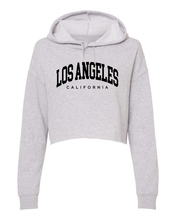 Short ice cream Colored Los Angeles California Cropped Hoodie