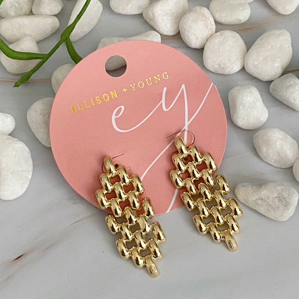 Charm Of City Girl Chain Earrings