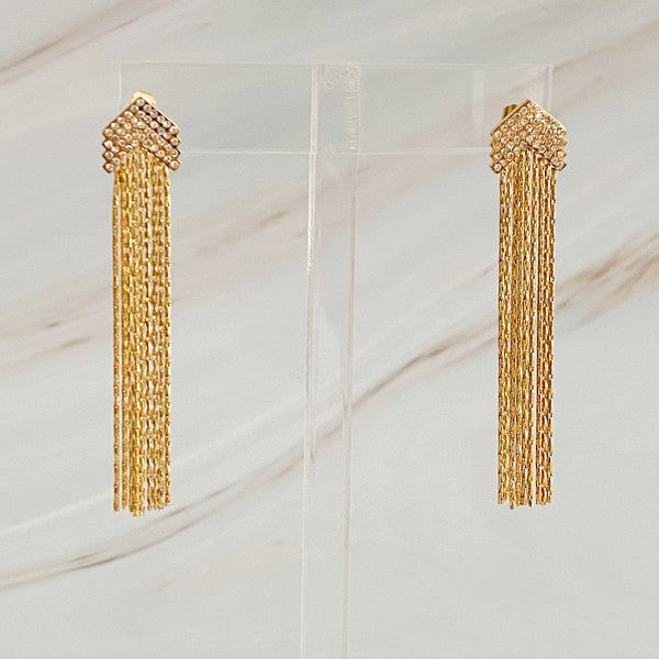 Chevron Chain Drop Earrings