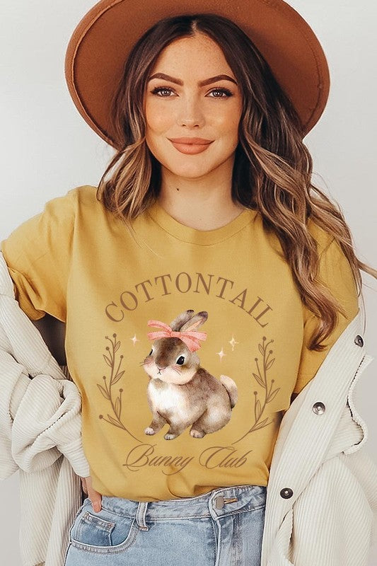 Cottontail Bunny Club Easter Graphic T Shirts