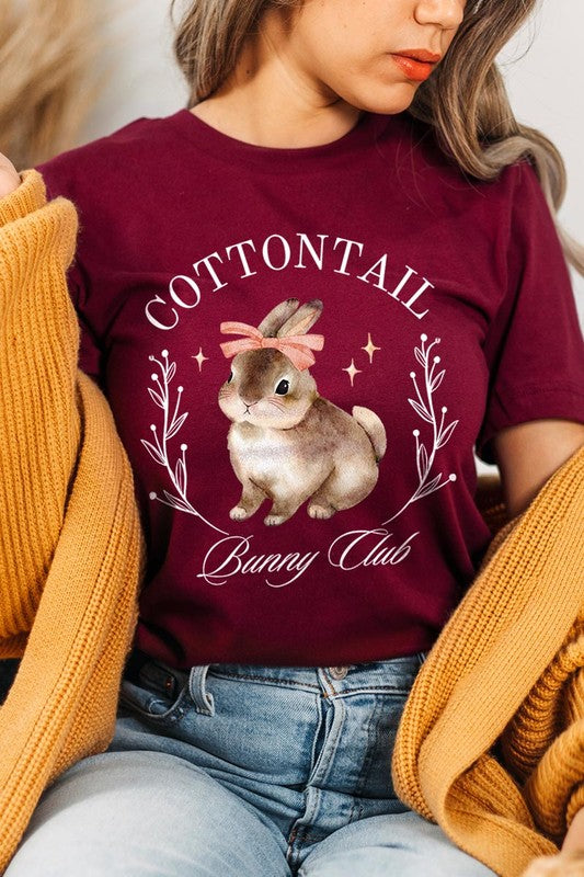 Cottontail Bunny Club Easter Graphic T Shirts