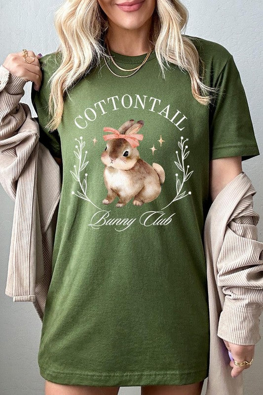 Cottontail Bunny Club Easter Graphic T Shirts