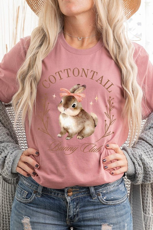 Cottontail Bunny Club Easter Graphic T Shirts