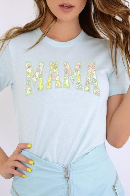 Floral Mama Mothers Day Graphic T Shirts