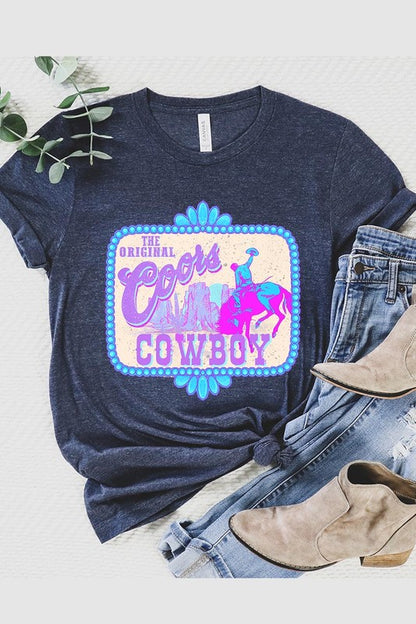 Coors Cowboy Western Graphic T Shirts