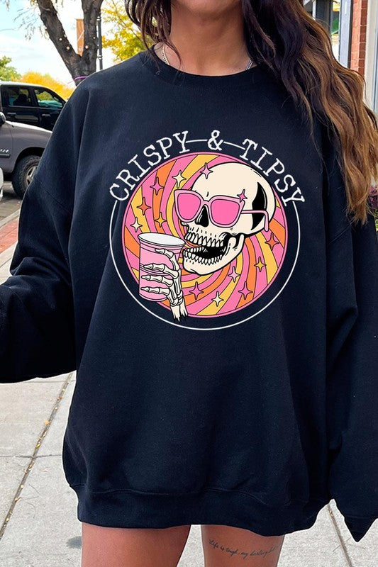 Crispy&Tipsy Graphic Fleece Sweatshirts