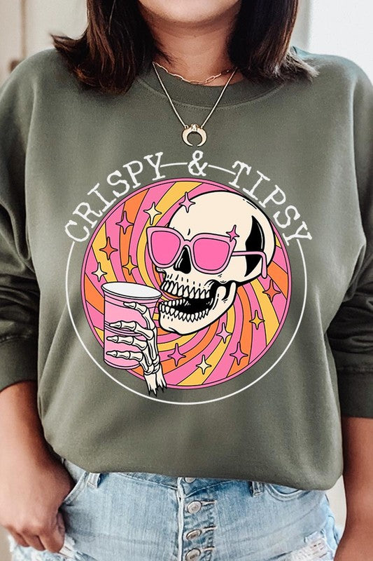 Crispy&Tipsy Graphic Fleece Sweatshirts