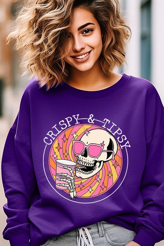 Crispy&Tipsy Graphic Fleece Sweatshirts