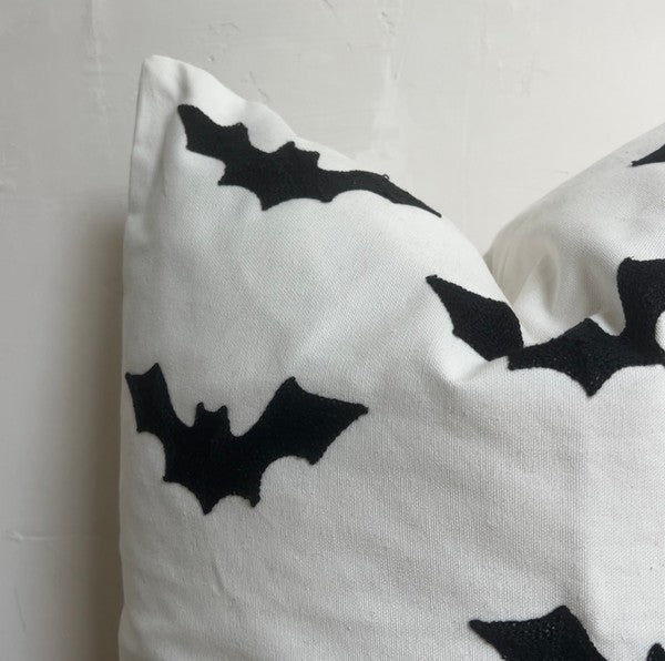 Ghost Patterned Halloween throw pillow cover, tufted accent pillow