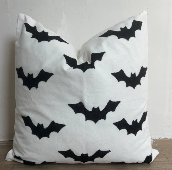 Ghost Patterned Halloween throw pillow cover, tufted accent pillow