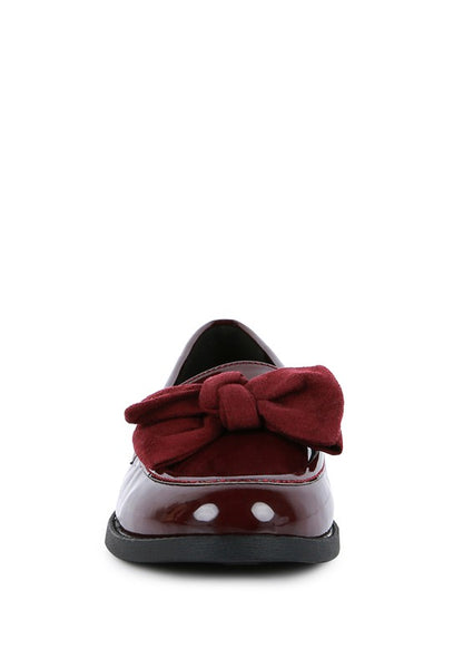 BOWBERRY BOW-TIE PATENT LOAFERS