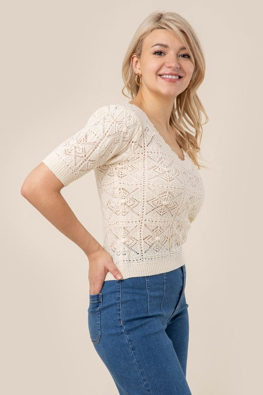 Short Crochet knit top