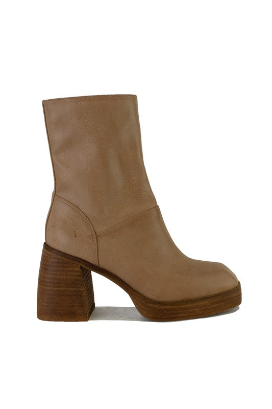 Fitted Ankle FOSTER-03-CHUNKY HEEL BOOTS