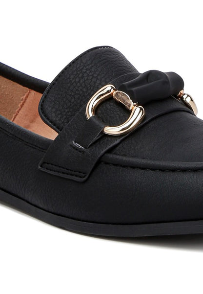 Asher Horsebit Embellished Raffia Loafers