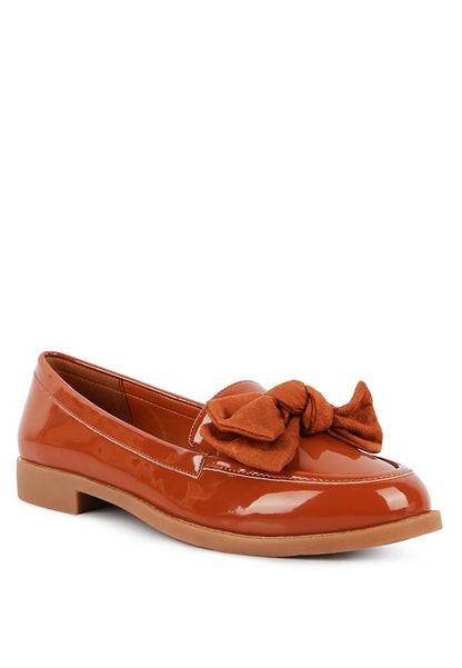 BOWBERRY BOW-TIE PATENT LOAFERS