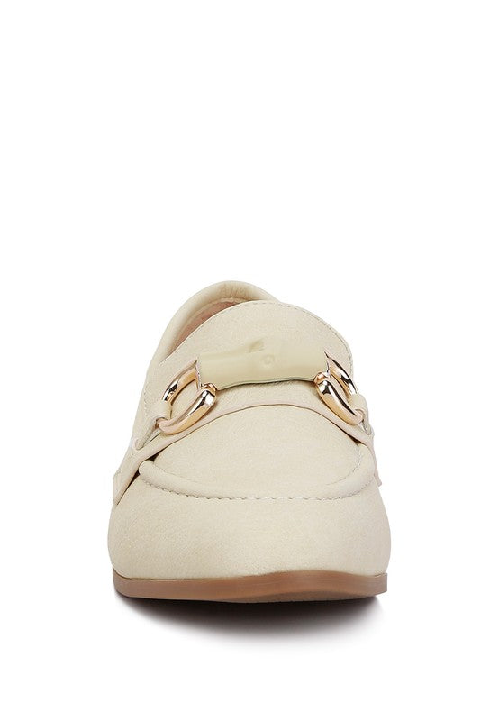 Asher Horsebit Embellished Raffia Loafers