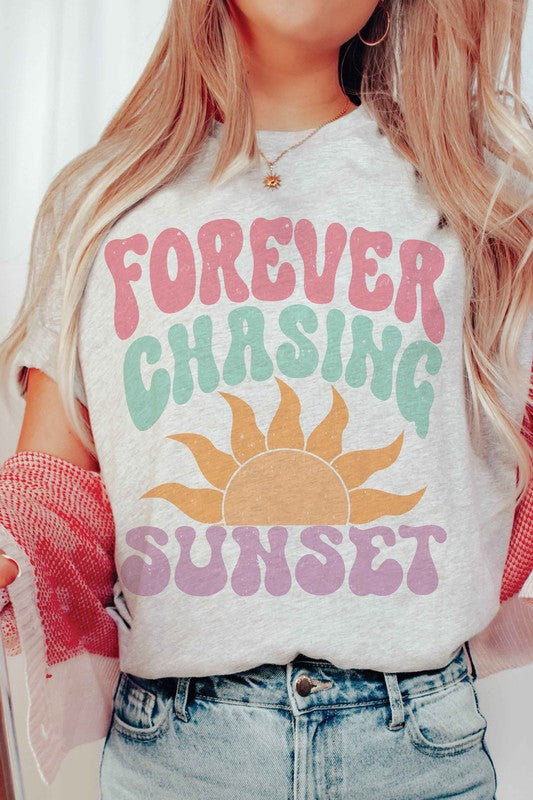 FOREVER CHASING SUNET Graphic Tee