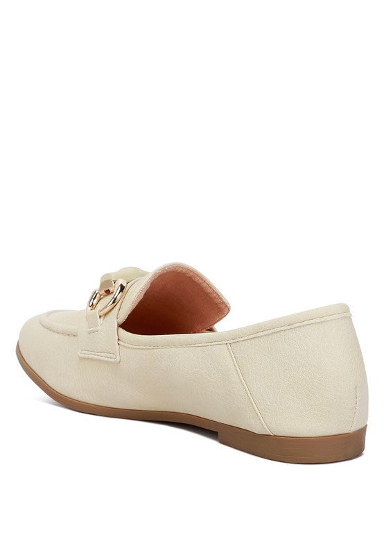 Asher Horsebit Embellished Raffia Loafers