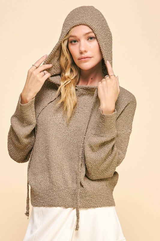 Davi & Dani Drop Shoulder Long Sleeve Hooded Sweater