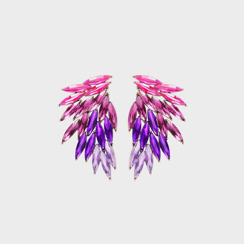 Pink Angel's 'coloring Heaven Alloy Acrylic Wing Earrings