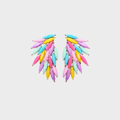 Pink Angel's 'coloring Heaven Alloy Acrylic Wing Earrings