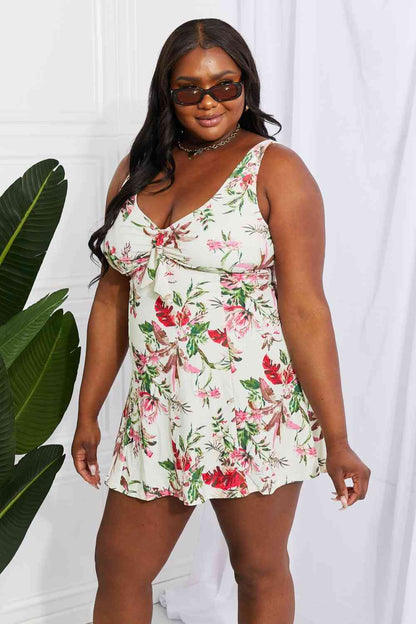 Floral zimmer style look  by Marina West Swimsuit Full Size Dress in Cream