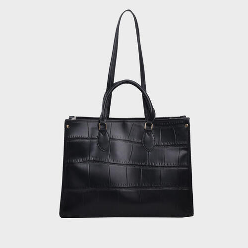 Daily use Pom Shopping PU Leather Tote Bag